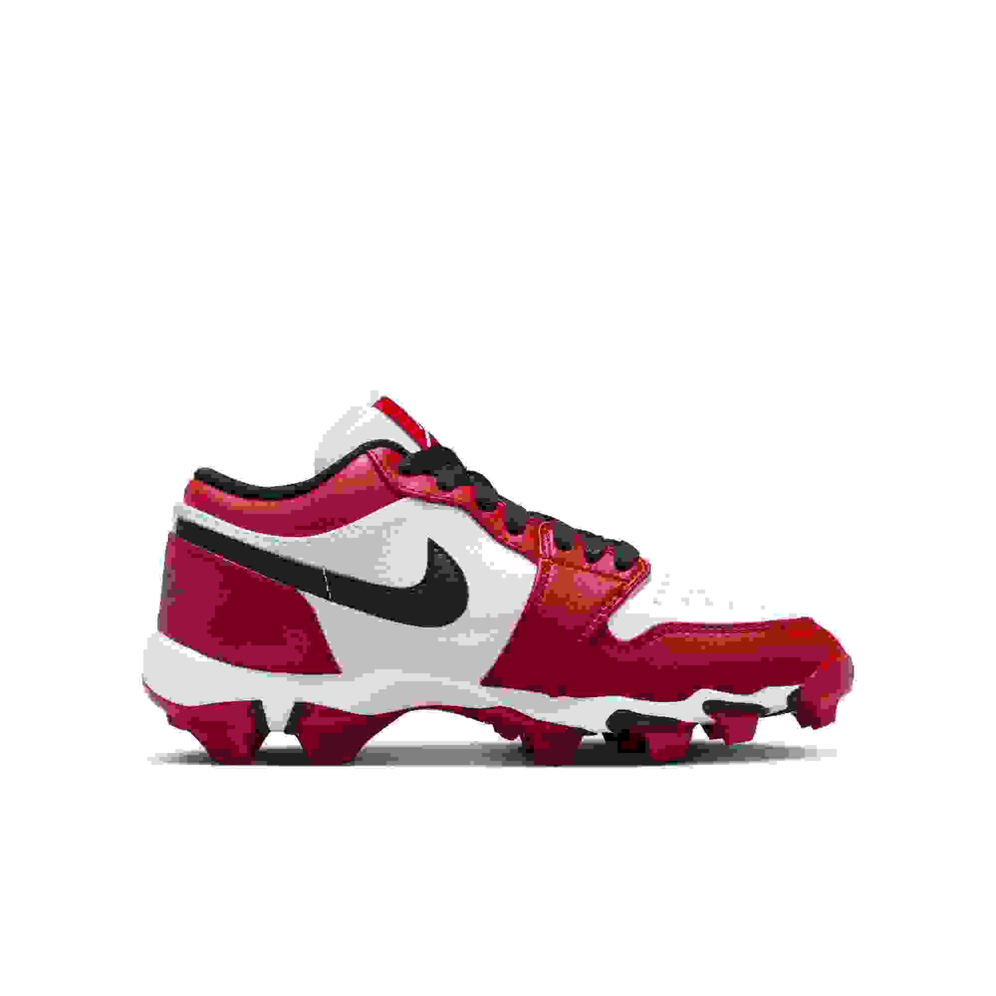 Jordan 1 Low Grade School Boys' "White/Black/Gym Red" Multisport Cleat